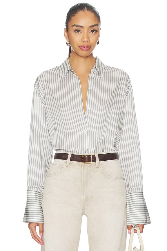 view 1 of 5 CAMISA ABOTONADA CAMILIA in Miranda Stripe