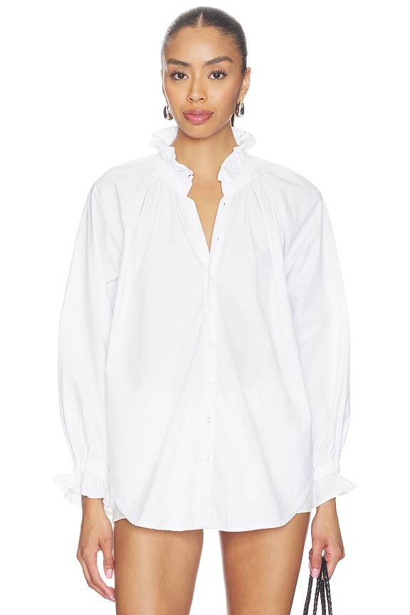 view 1 of 4 Loretta Ruffle Top in Optic White