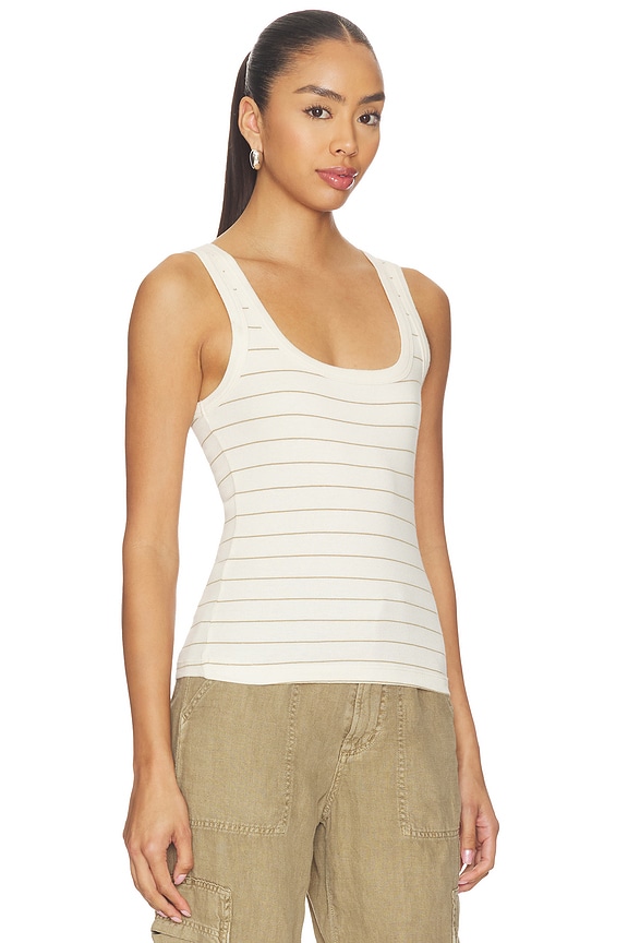 view 2 of 4 CAMISETA TIRANTES FAYE in Golden Pinstripe