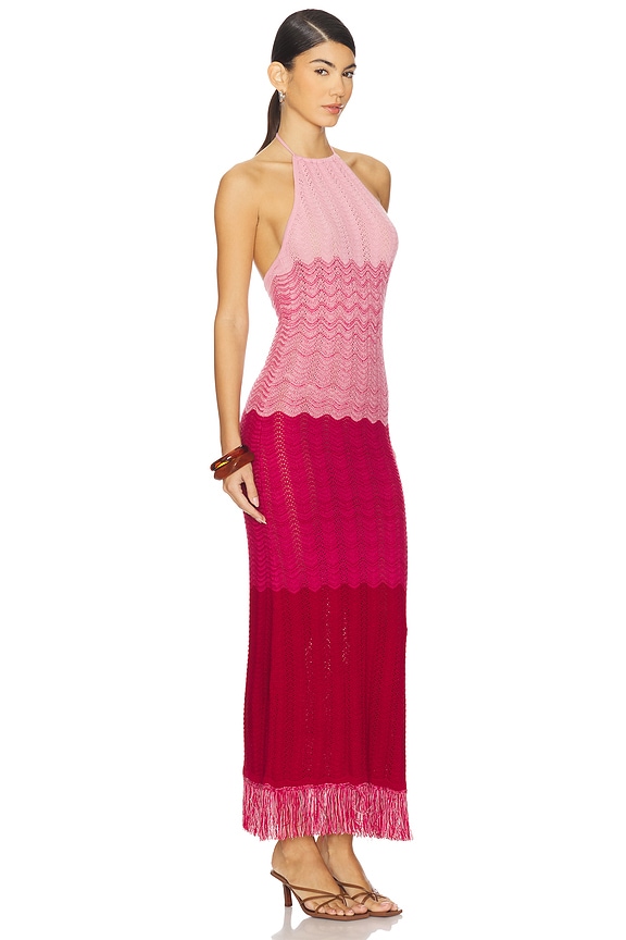 view 2 of 3 Cornelia Degrade Dress in Red