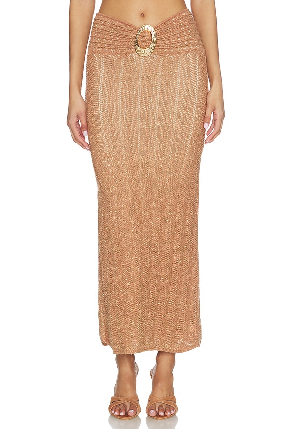 view 1 of 6 FALDA MAXI LULI in Caramel