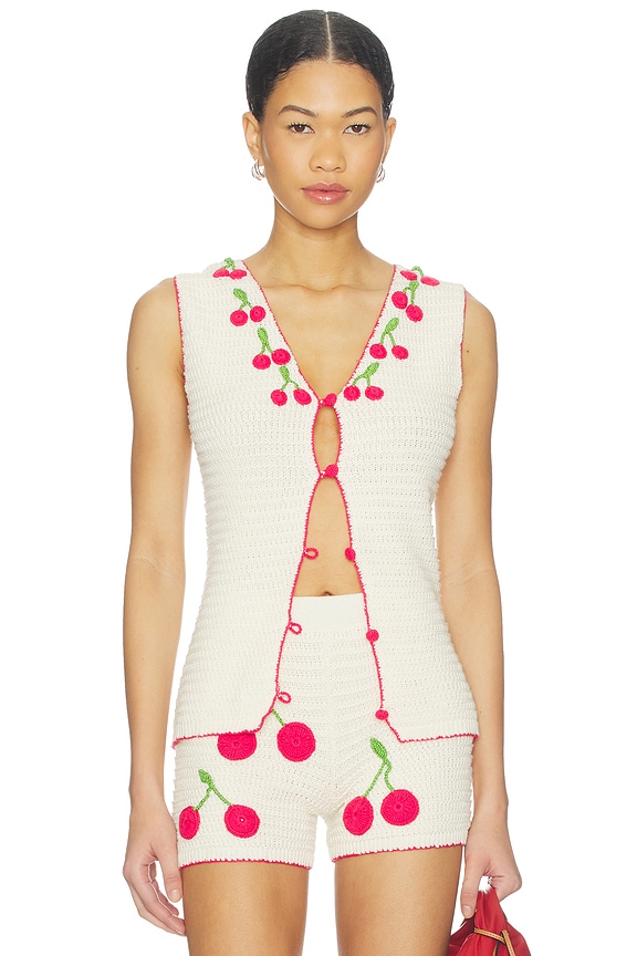 view 1 of 4 Sasha Cherry Top in Ivory