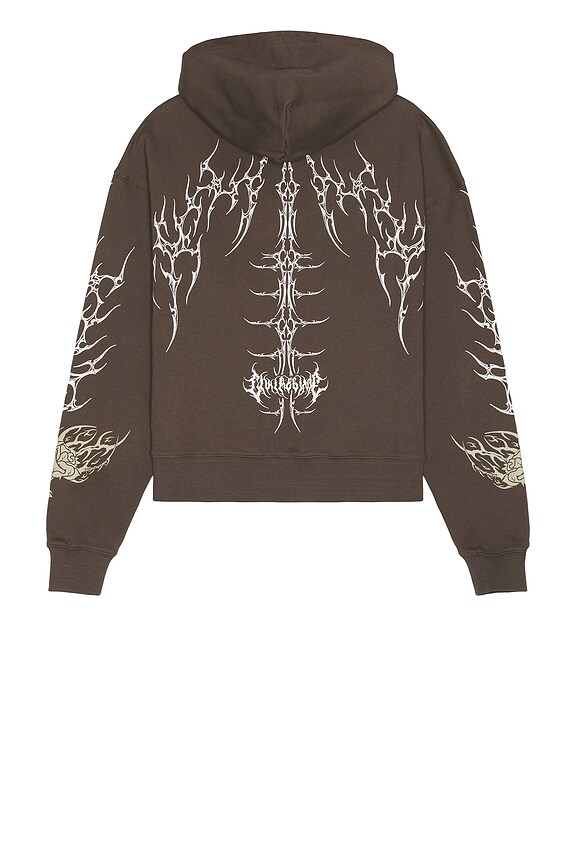 view 2 of 4 Enter Our Chaos Zip Up Hoodie in Vintage Black