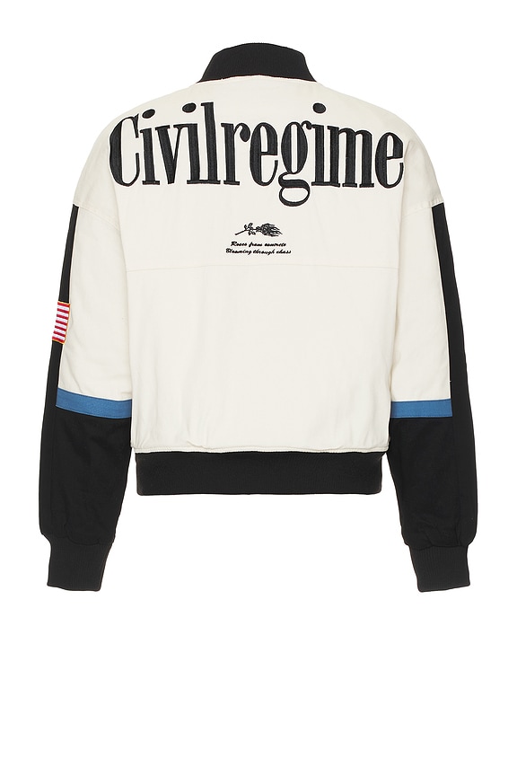 view 2 of 5 Rose Dealer Racing Jacket in Butter & Black