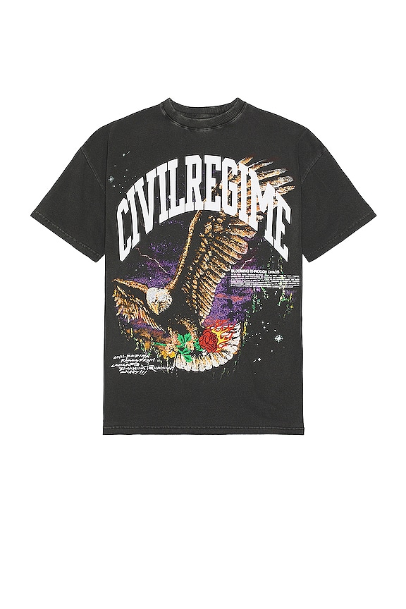 Civil Regime Take Flight American Classic Oversized Tee in Pigment ...