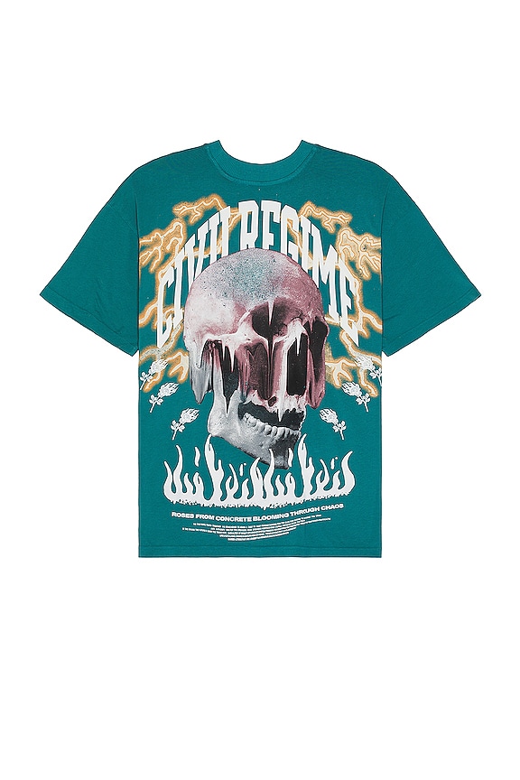 view 1 of 3 Electric Rush American Classic Oversized Tee in Turquoise