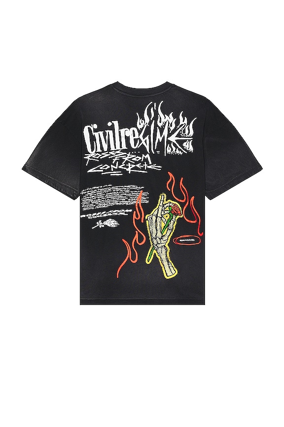 Civil Regime Rebel Riot V2 American Classic Oversized Tee in Vintage