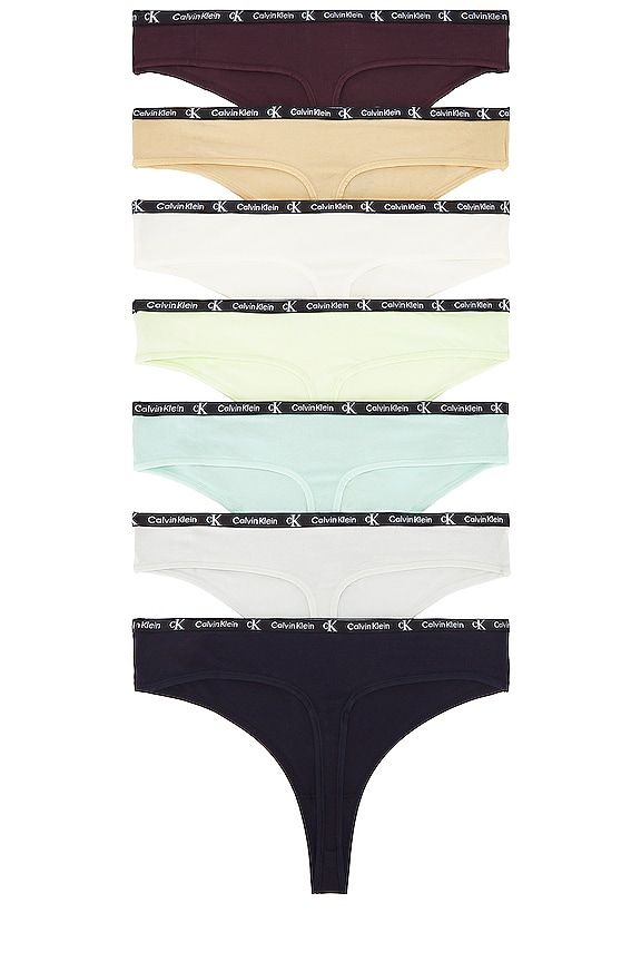 view 2 of 6 TANGA MODERN 7 PACK in Power Plum, Trench, Snow Cone, Spring Onion, Aqua, Galaxy Grey, & Night Sky