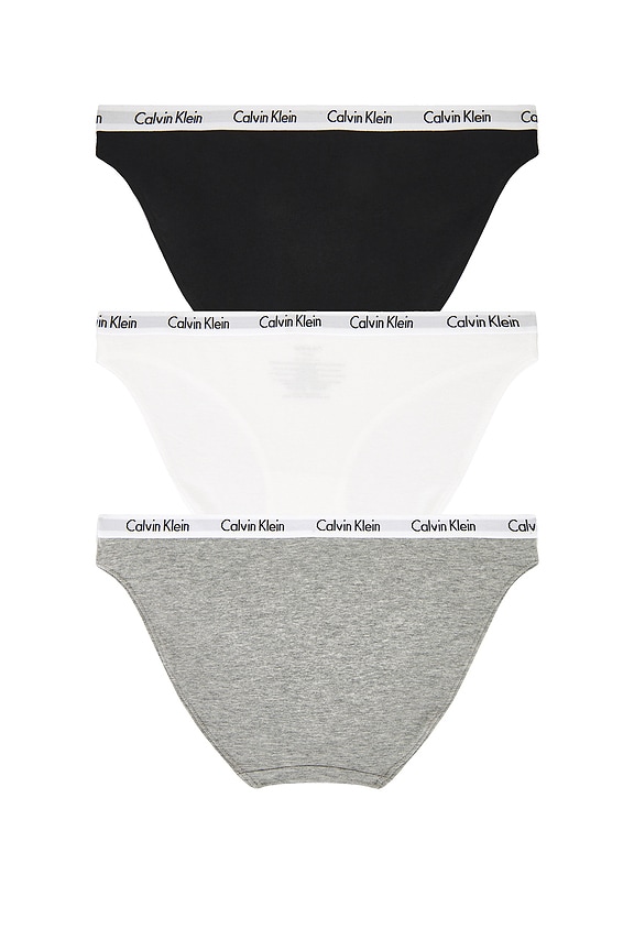 view 2 of 6 Calvin Klein Carousel Bikini 3 Pack in Heather Grey, White & Black
