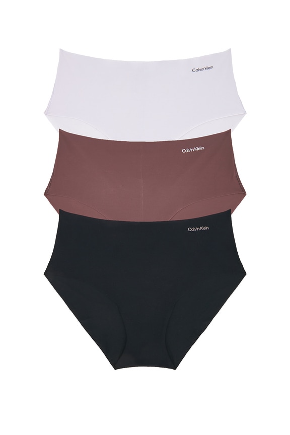 view 1 of 2 Hipster Panty 3 Pack in Black, Botanical Brown, & Frosty Lilac