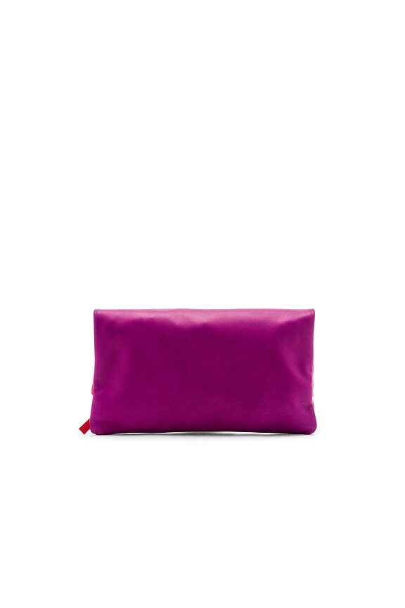 view 2 of 4 Foldover Clutch in Red & Ortensia