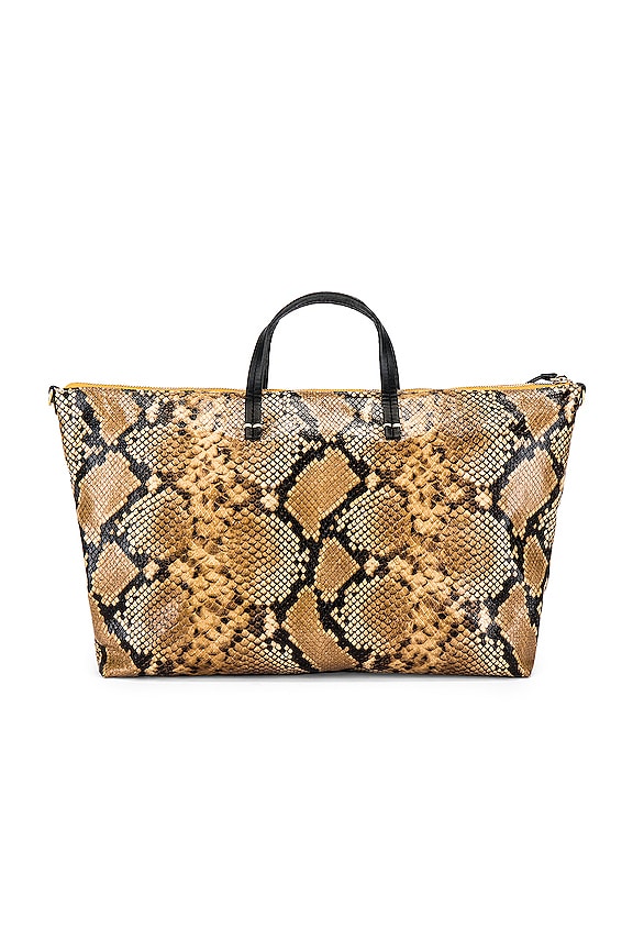 view 2 of 4 Attache Tote in Tan Spring Snake
