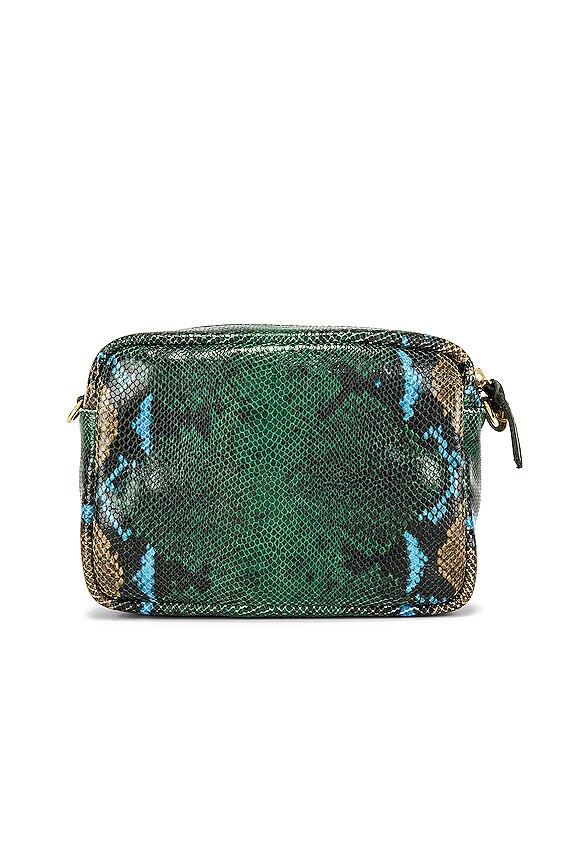 view 2 of 5 Midi Sac in Evergreen Snake, Cerulean, Black & Parrot Green