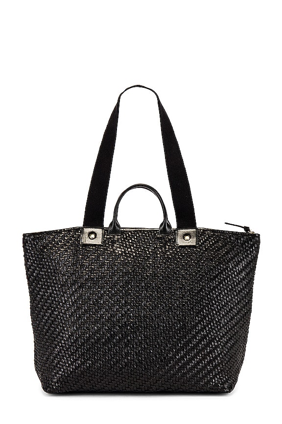 view 2 of 5 Le Zip Sac Bag in Black Woven Zig Zag