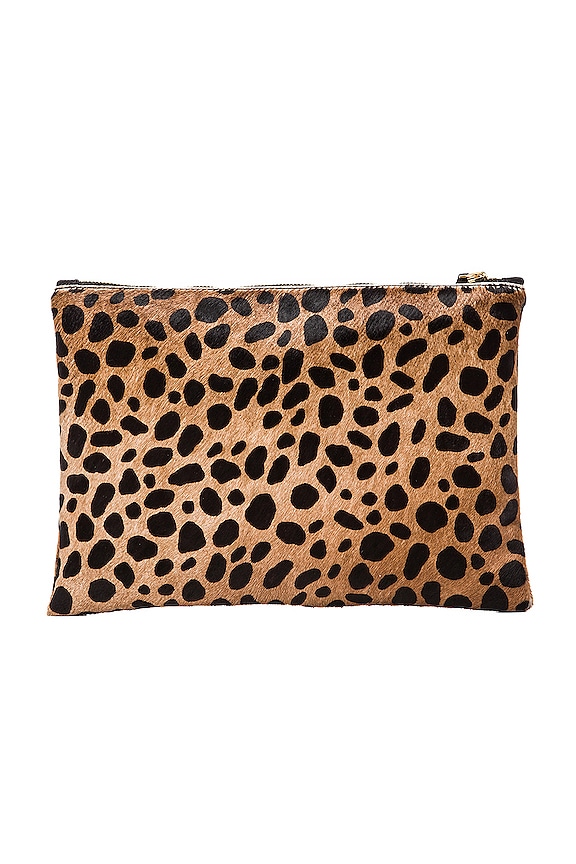 view 2 of 4 Flat Calf Hair Clutch in Leopard