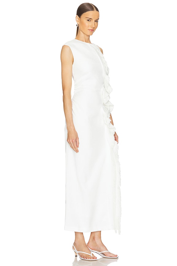 view 2 of 3 Elijah Fringe Dress in Off White