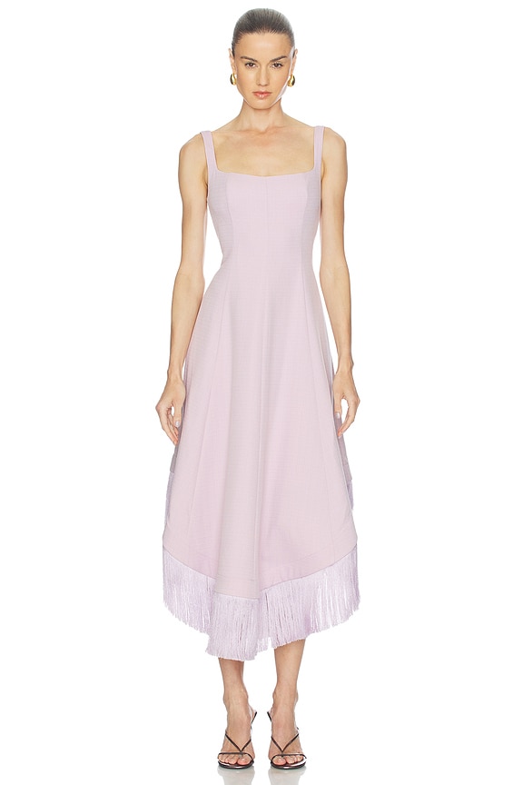 view 2 of 4 VESTIDO CON FLECOS EMINE in Perla