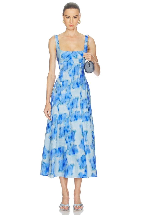 view 1 of 3 VESTIDO PLISADO CHARLIE in Floralis Blue