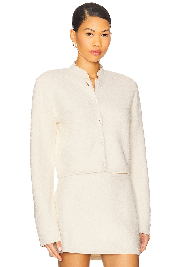 view 2 of 4 Caelia Boucle Knit Jacket in Off White