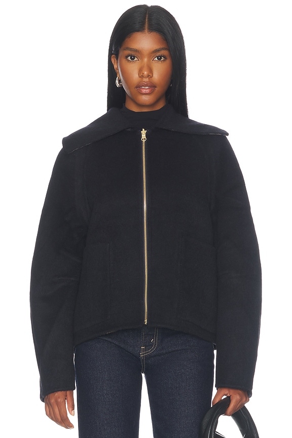 view 2 of 5 Liora Reversible Jacket in Ink & Check