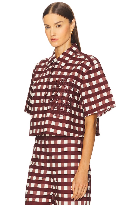 view 2 of 5 Flavio Boxy Shirt in Wine Picnic