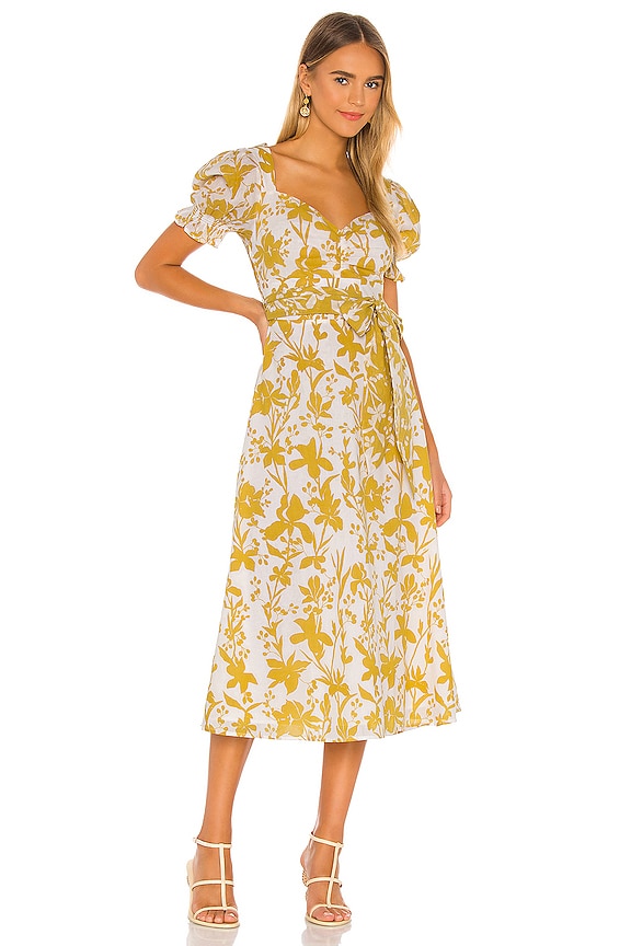 Cleobella Fresia Midi Dress in Lemon | REVOLVE