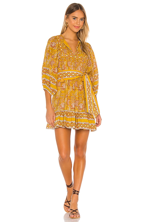view 1 of 4 Magdalena Mini Dress in Turmeric