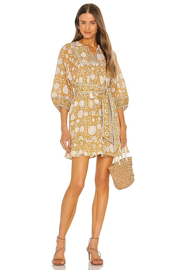 view 1 of 4 Magdalena Mini Dress in Honey Mix Print