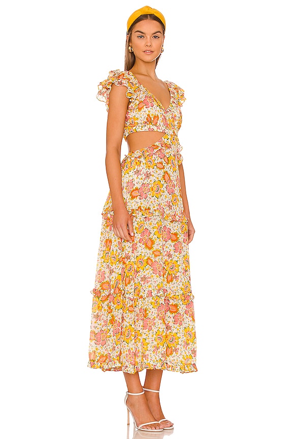 view 2 of 3 Clara Ankle Dress in Lucia Floral Print