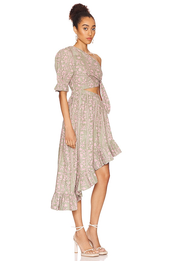 view 2 of 4 VESTIDO IRREGULAR PAOLA in Border Print