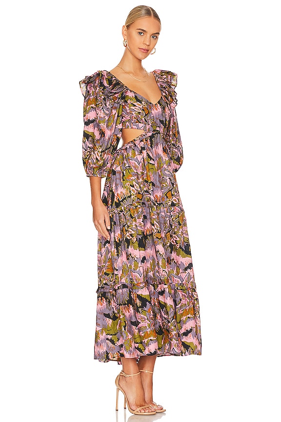 view 2 of 3 Paris Midi Dress in Tapestry Print