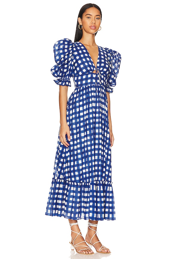 view 2 of 3 Morina Ankle Dress in Painterly Gingham