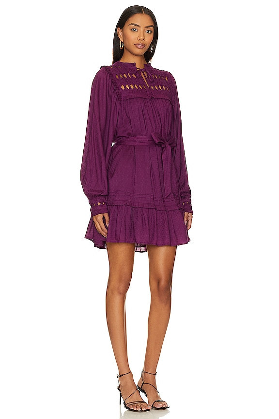 view 2 of 3 МИНИ ПЛАТЬЕ MUSETTE in Aubergine