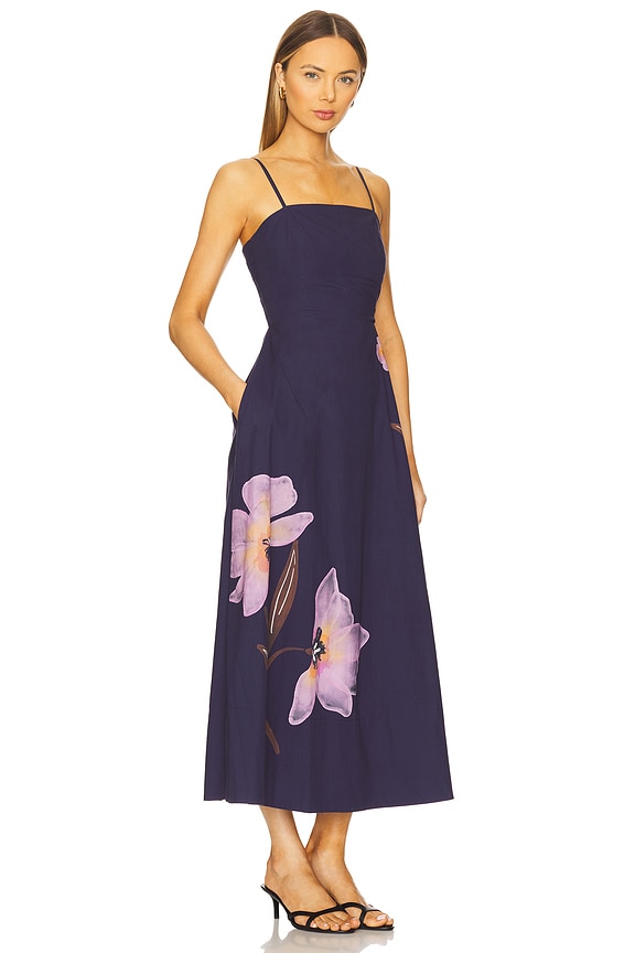 view 2 of 3 Riley Ankle Dress in Moresco Navy Print