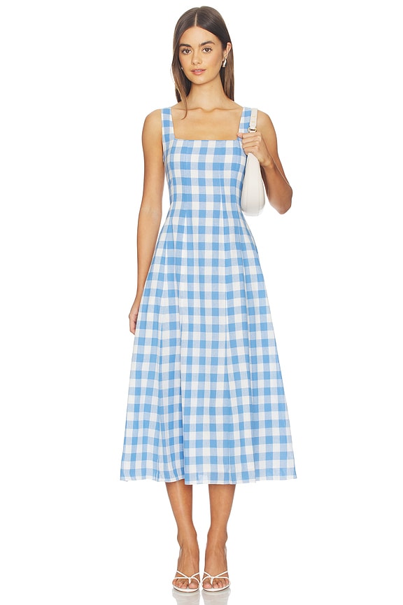 view 1 of 3 VESTIDO ARDENA in Blue Bonnet Gingham