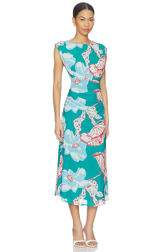 view 2 of 3 Joelle Midi Dress in La Rouge North Sea Print