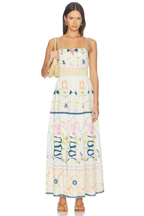 view 1 of 3 VESTIDO AL TOBILLO ADRIA in Montecito Print