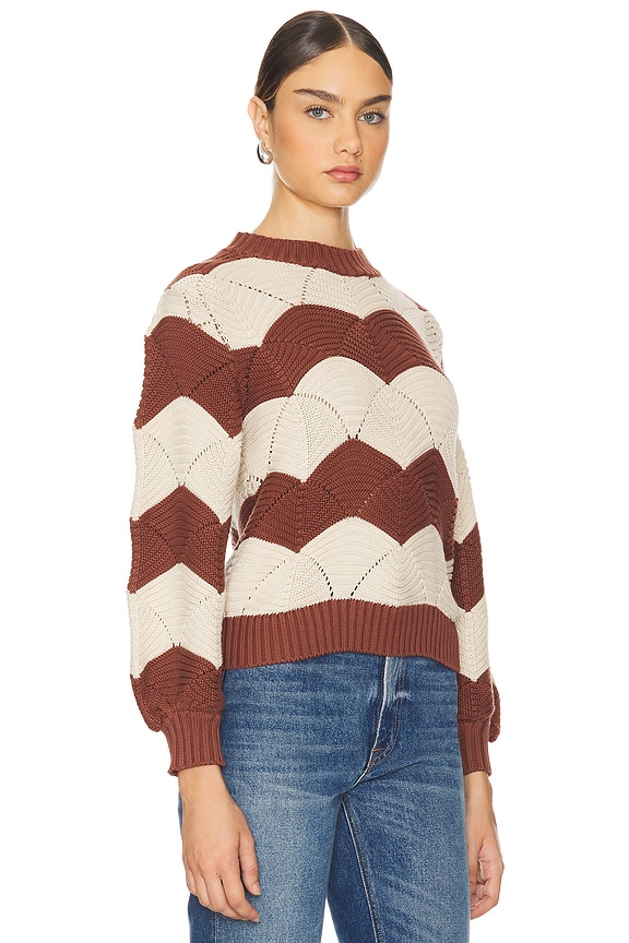 view 2 of 4 Kori Sweater in Ivory & Terracotta