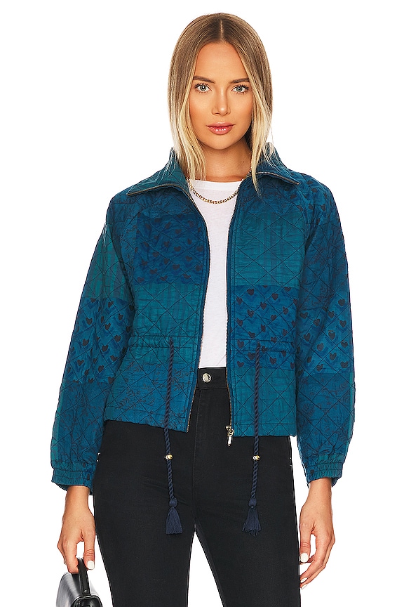 Cleobella Quilted Patchwork Jacket in Indigo | REVOLVE