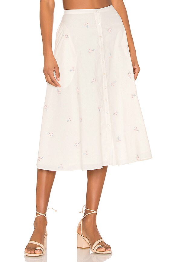 view 1 of 5 Tasha Midi Skirt in Ivory