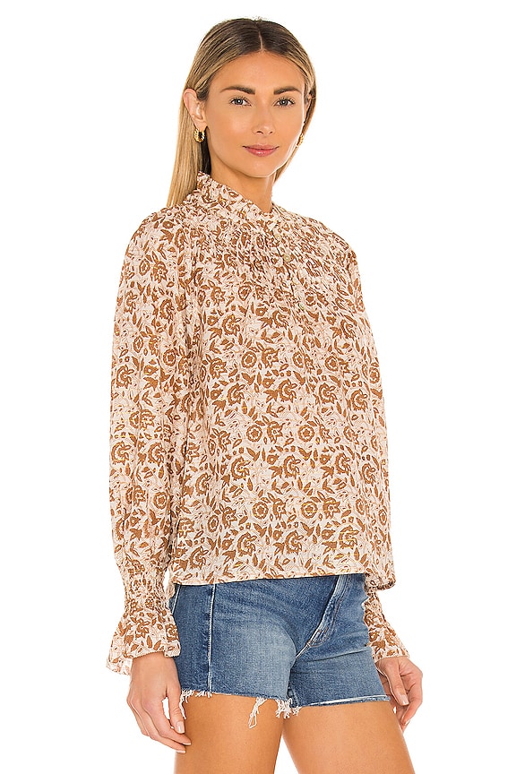 view 2 of 5 Reza Blouse in Tamil Block Print