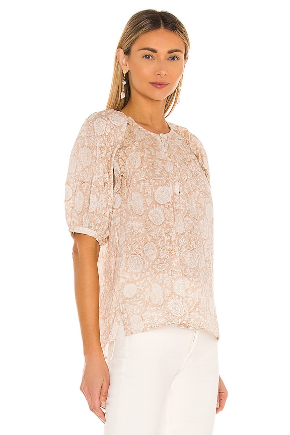 view 2 of 4 Raimi Blouse in Tonal Block Beige
