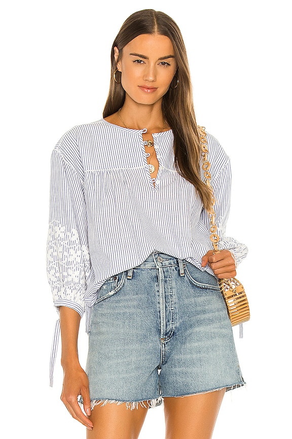 Cleobella Camber Blouse in Mirage Stripe | REVOLVE