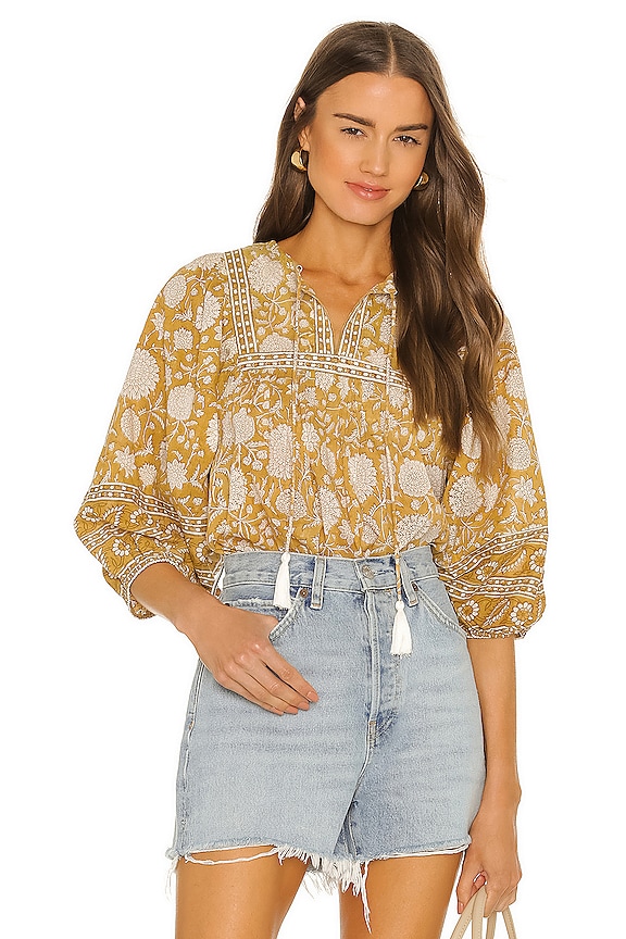 view 1 of 5 Amarilis Blouse in Honey Mix Print