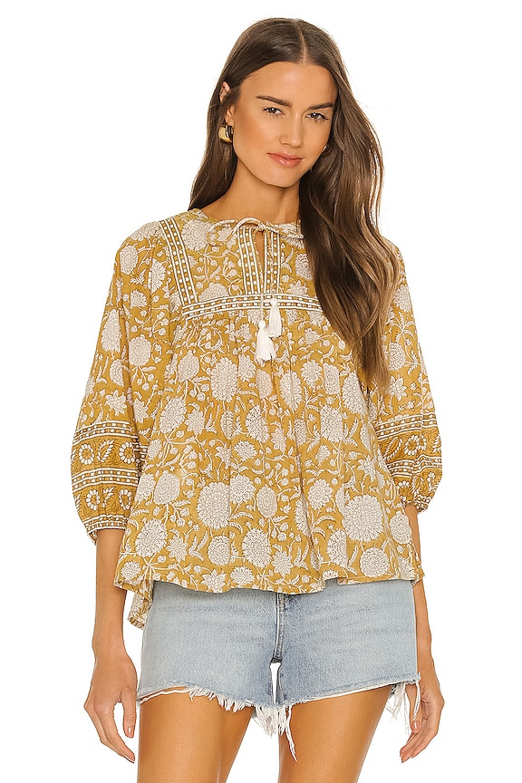 view 2 of 5 Amarilis Blouse in Honey Mix Print