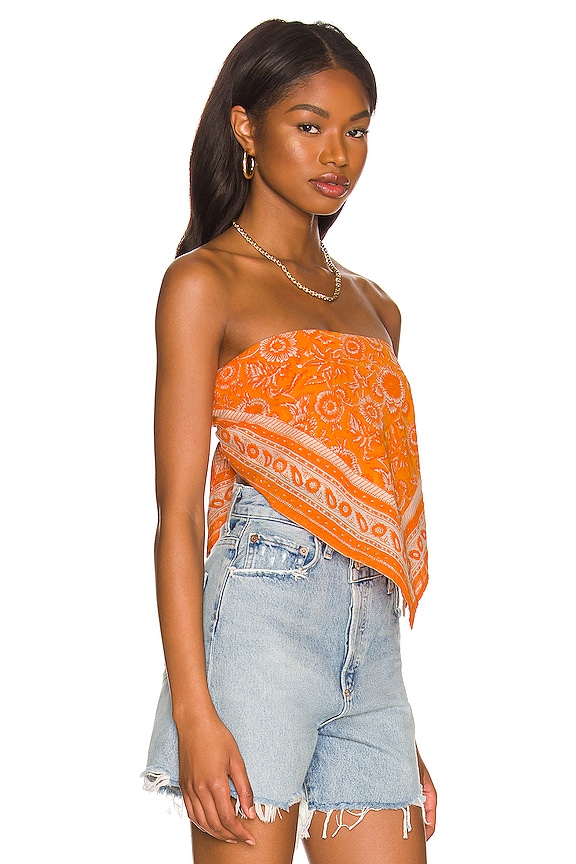 view 2 of 4 PAÑUELO CORA in Mango Block Print