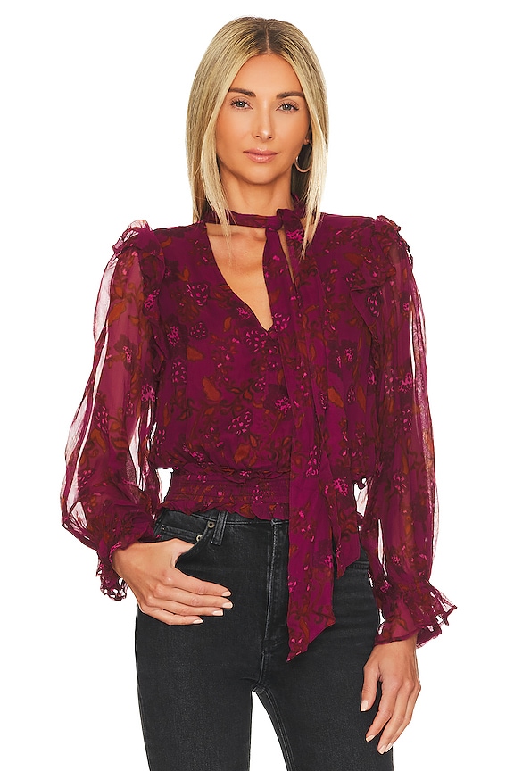 view 2 of 5 BLUSA OLIVIA in Botanical Floral Print