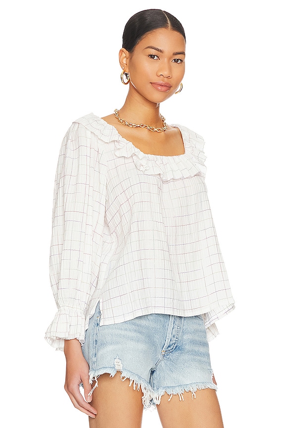 view 2 of 4 Ollie Blouse in Rainbow Check