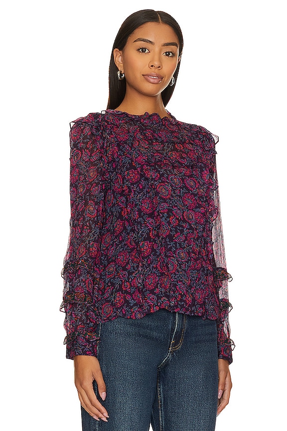 view 2 of 4 Fiorella Blouse in Bordeaux Floral