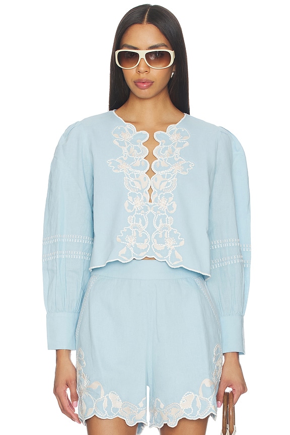 view 1 of 5 Manon Blouse in Glacier Lake